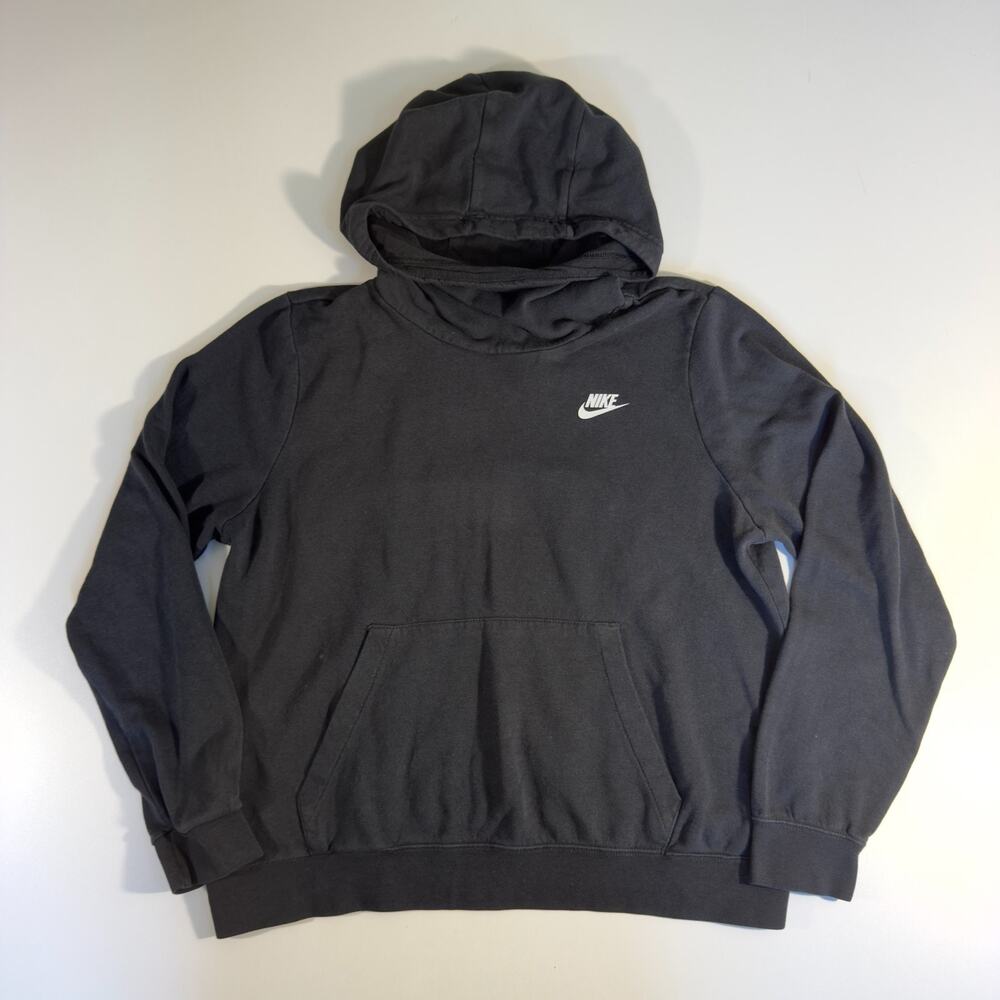 Nike Ultra Light Womens Large Black Turtleneck Pullover Hoodie Running